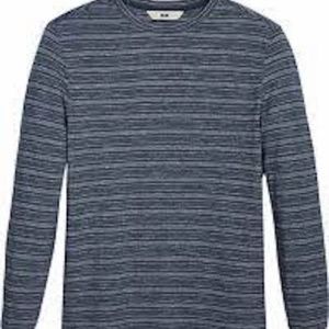 Joseph Abboud Modern Fit Long-Sleeve Crew Neck, Blue Stripe   NWT